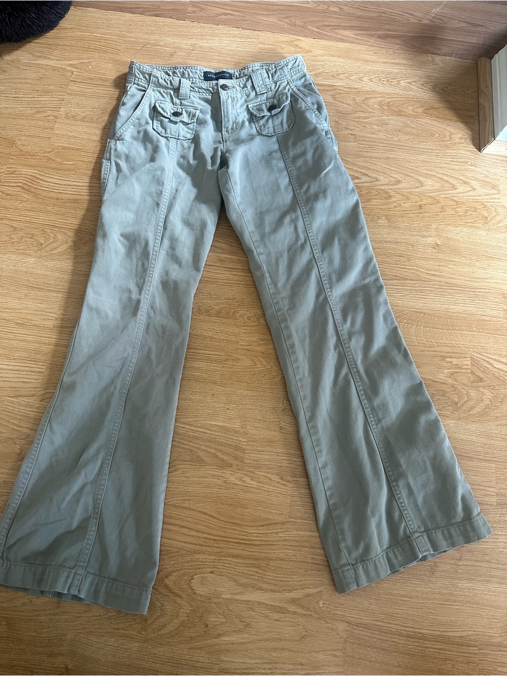 Women’s Light Sage low rise flare Jeans